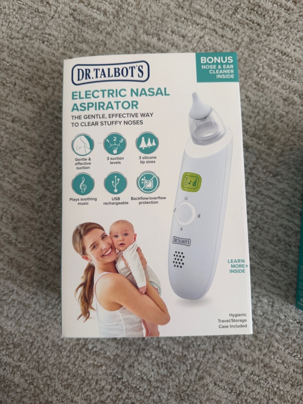 Dr Talbots White and Aqua Baby Ear & Nose Cleaner Set